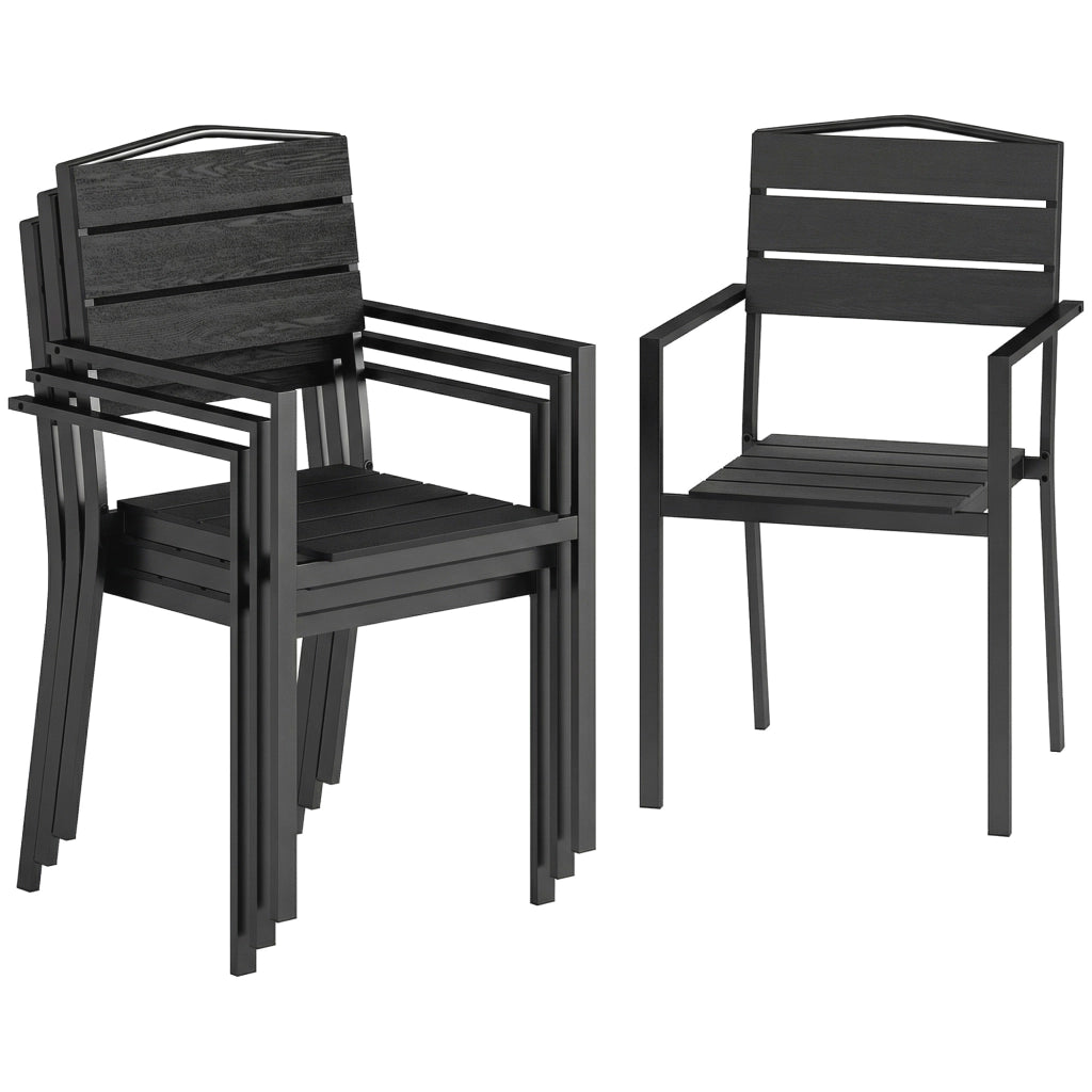 Sedia da giardino ¨C zephmum ¨C nera, metallo, 52x51x90 cm