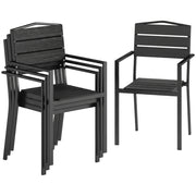 Sedia da giardino ¨C zephmum ¨C nera, metallo, 52x51x90 cm