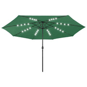 Ombrellone da Giardino con Luci LED 400 cm Verde 312531