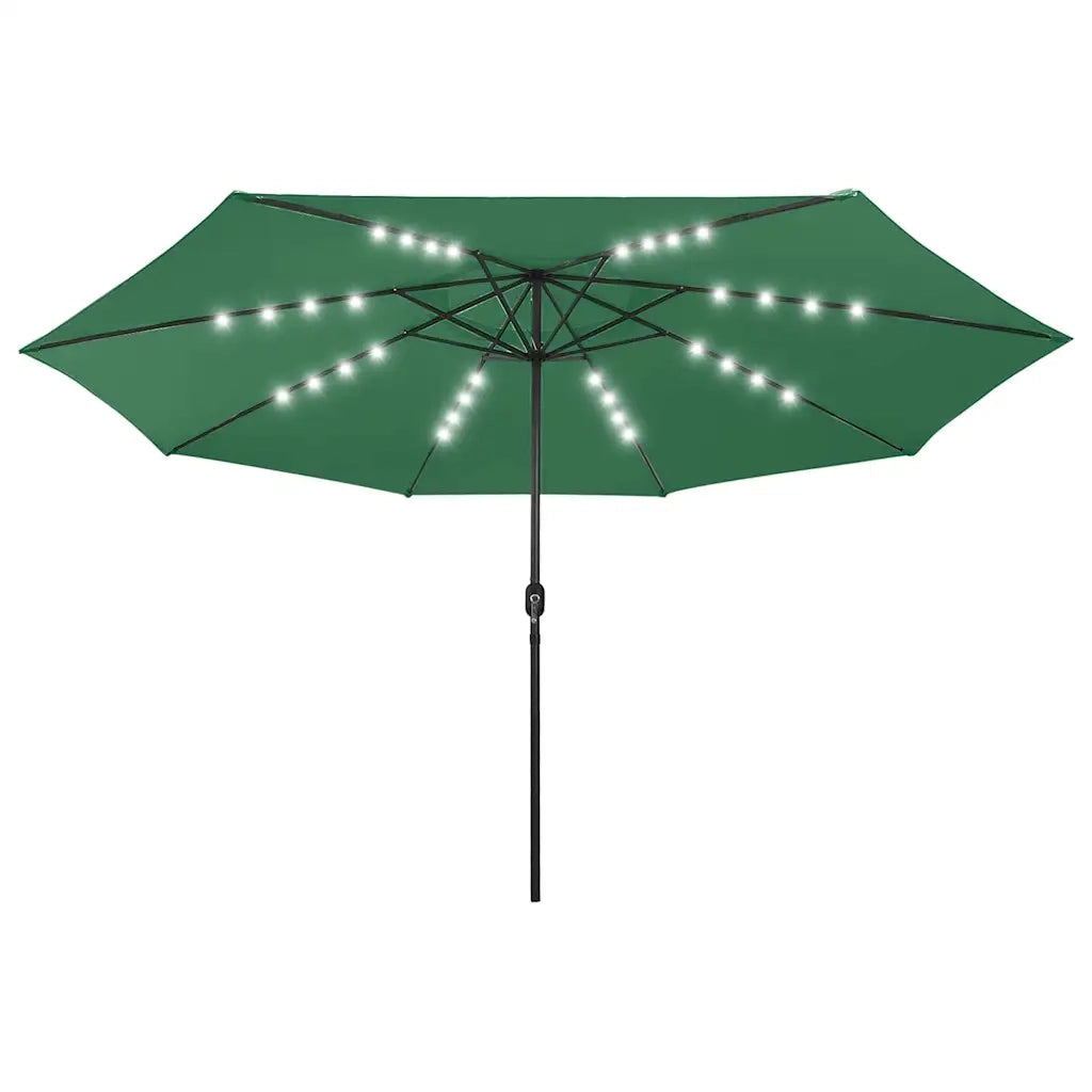 Ombrellone da Giardino con Luci LED 400 cm Verde 312531