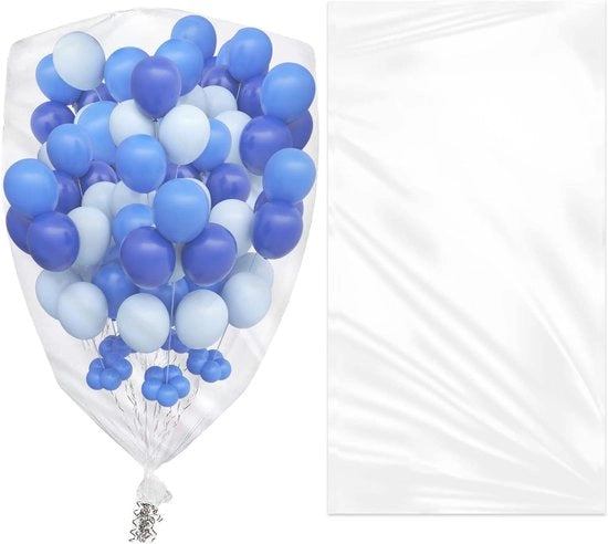 Sacchi di palloncini in plastica 15 x 25 m - 2 pezzi, Sacchi di palloncini grandi per il trasporto - Bulk sacchi di palloncini giganti per la conservazione, Sacchi di palloncini trasparenti per l'occorrenza di festa