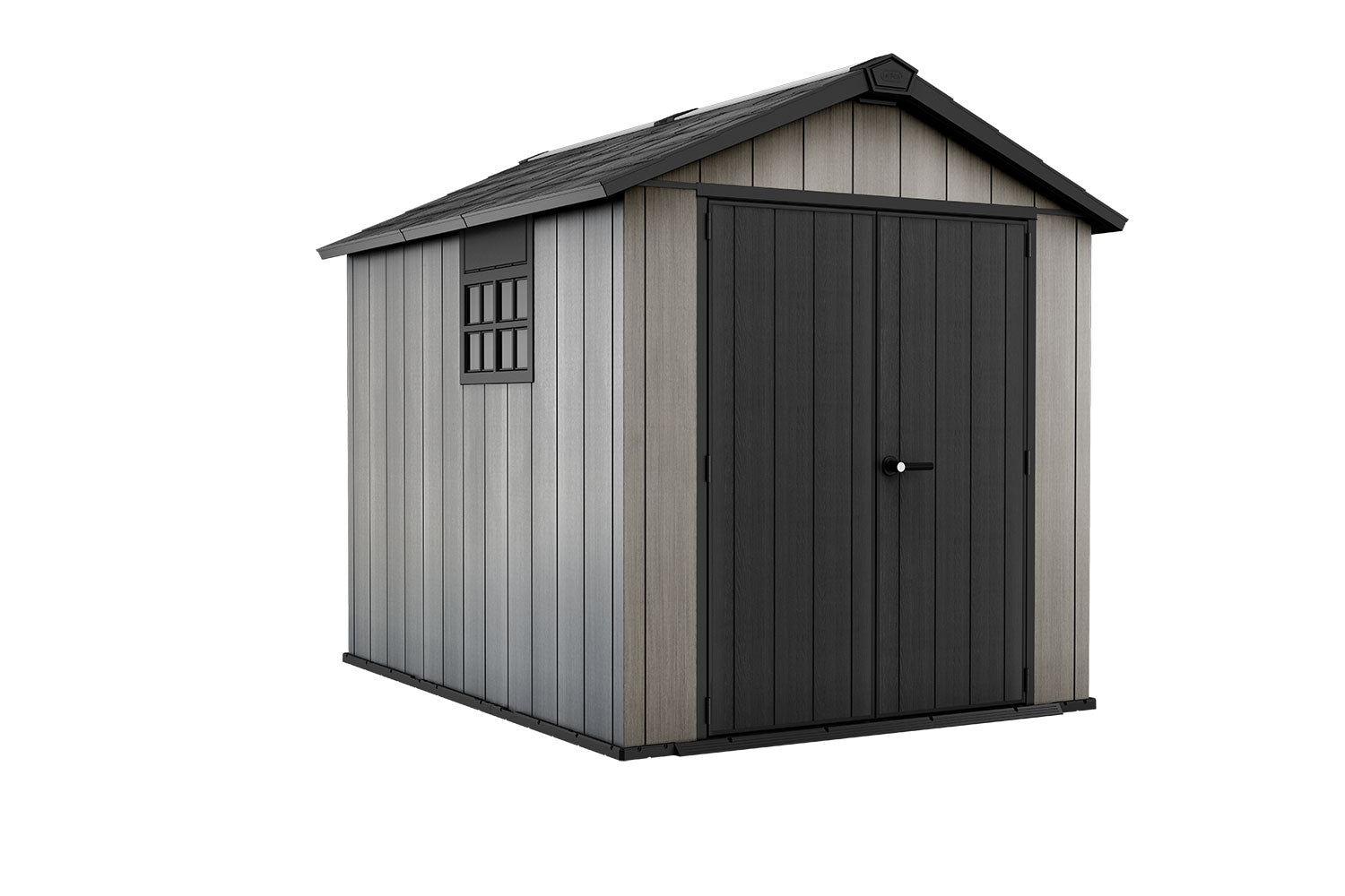 Casetta da Giardino 229x287x242 cm Keter Oakland 759 Duotech Effetto Legno Spazzolato Grigio