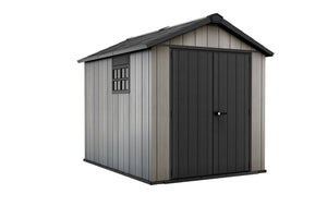 Casetta da Giardino 229x287x242 cm Keter Oakland 759 Duotech Effetto Legno Spazzolato Grigio