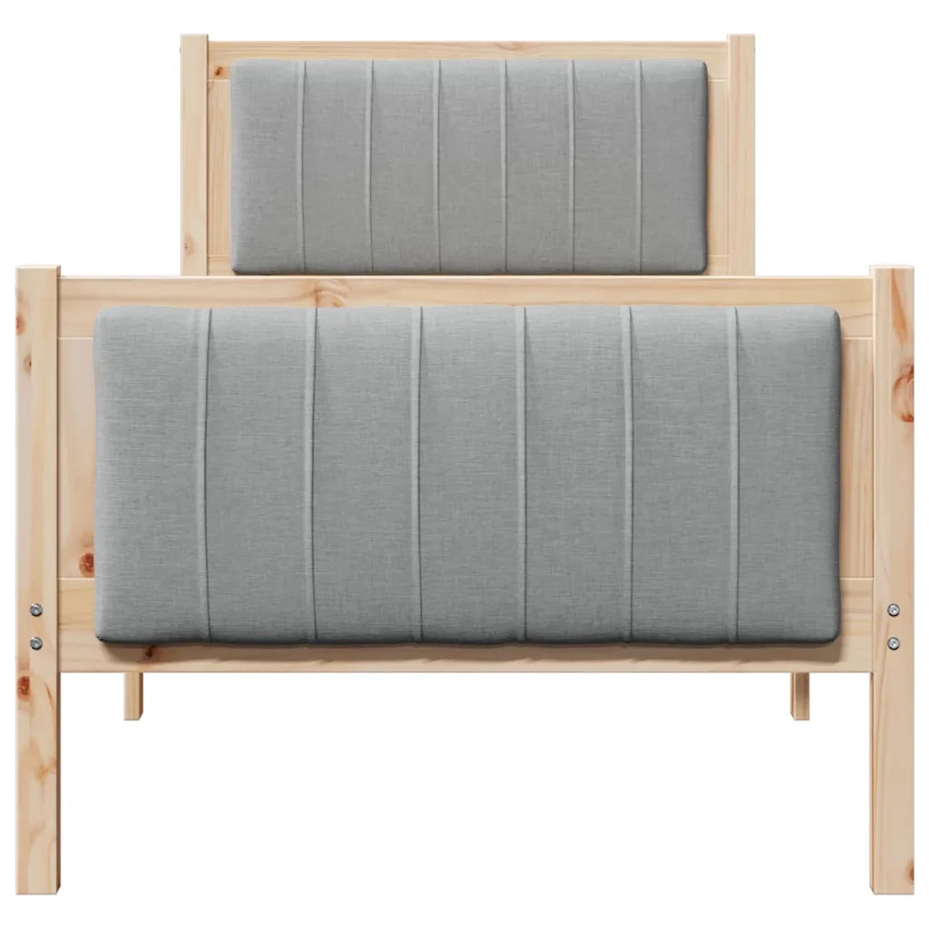 Struttura del Letto Marrone e grigio chiaro 80 x 200 cm