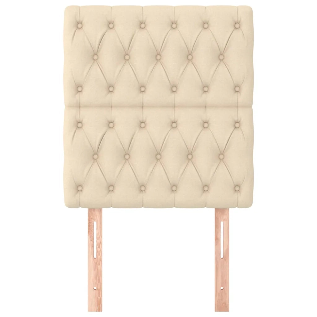 Testiera 2 pz Crema 80 x 7 x 78/88 cm in Tessuto