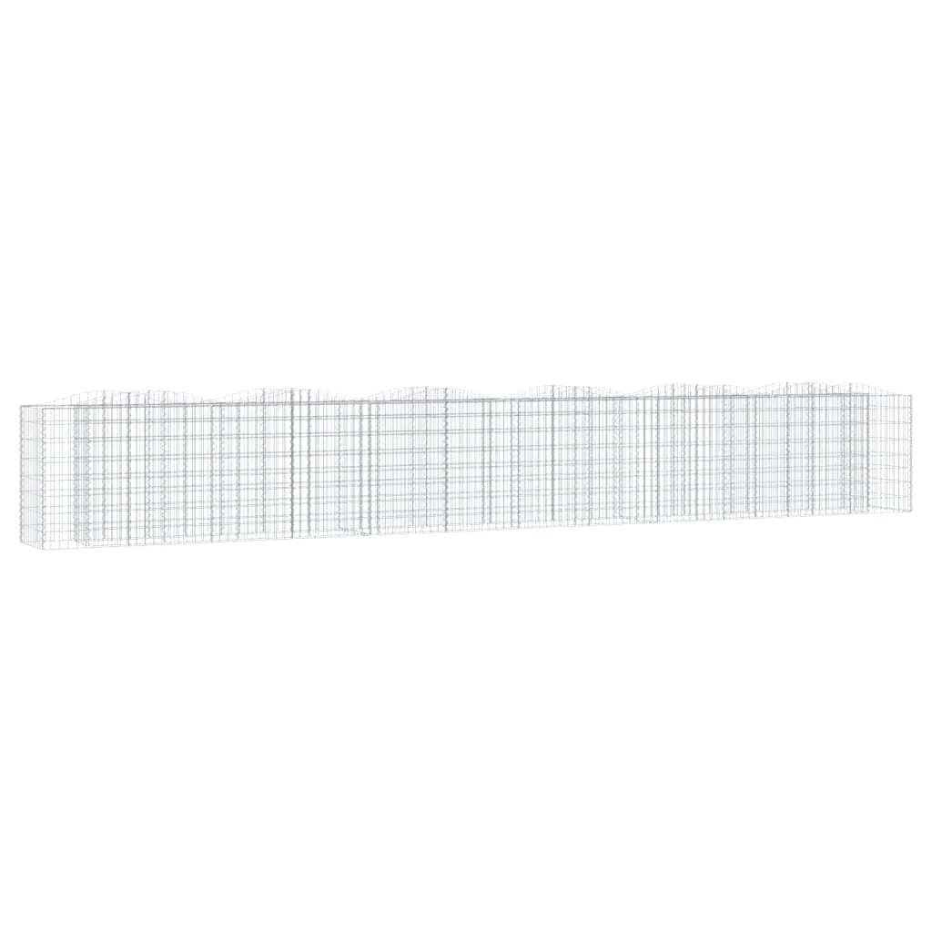 Gabbione ad arco rialzato 600 x 50 x 100 cm in ferro zincato Argento 02_0039939