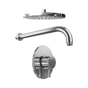 Set doccia cromato - Miscelatore incasso Katharine con braccio e soffione slim 20 cm