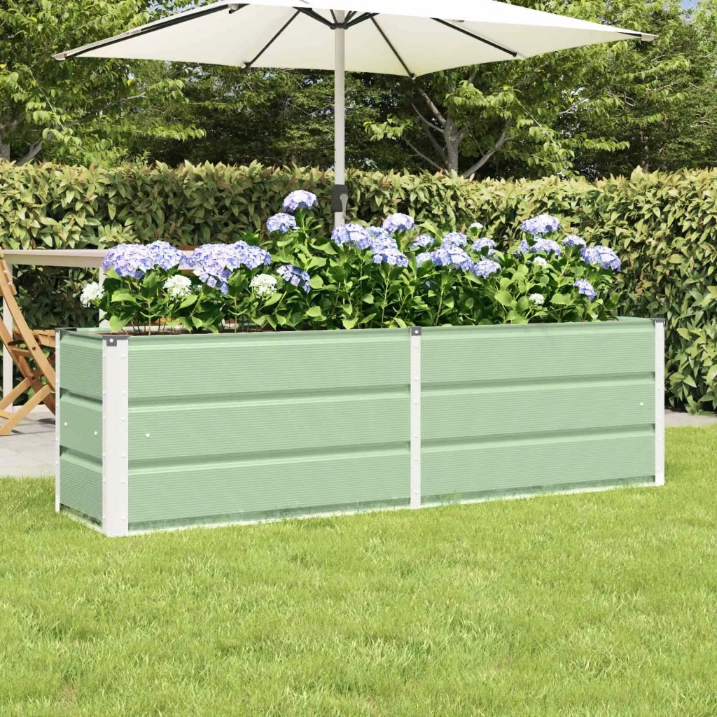 Fioriera-Vaso-Contenitore per Piante Verde 160 x 40 x 45 cm Acciaio