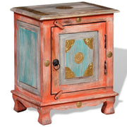 Comodino in Legno Massello di Mango Arancione 243969