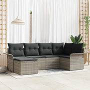 Set Divano da Giardino 6 pcs Grigio chiaro polyrattan 3354101