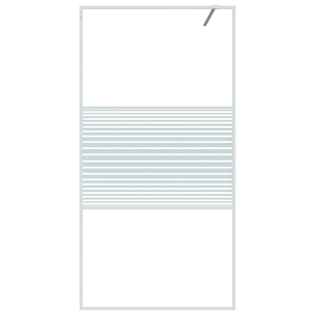 Parete Doccia Walk in Bianca 100x195 cm Vetro Trasparente ESG 152152