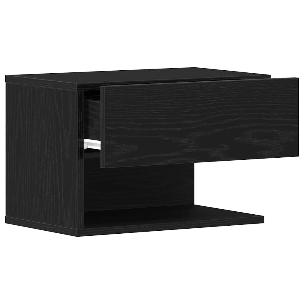 Armadio da Notte Rovere Nero 46 x 30 x 30 cm Legno multistrato 862734