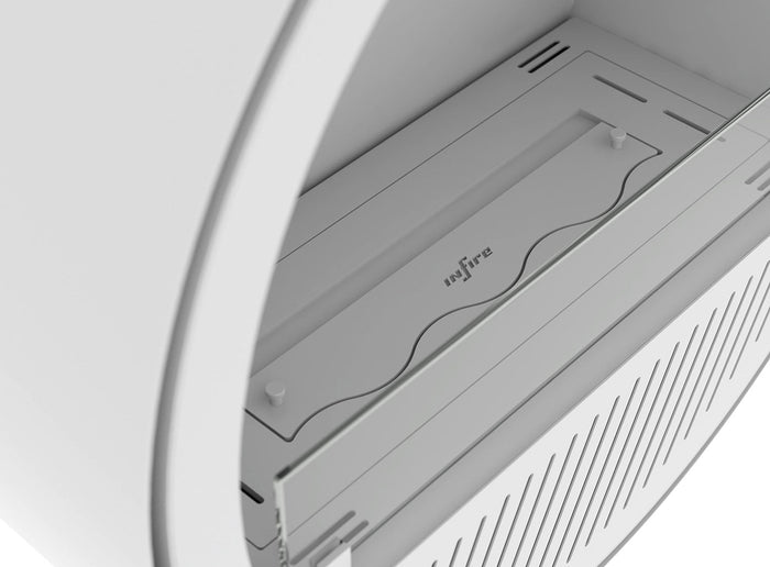 Camino a Bioetanolo da Parete Ø72,4x30 cm Incyrcle Slim Wall Bianco