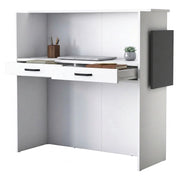 Volano, Scrivania un Ripiano, 110x40x110h cm Bianco