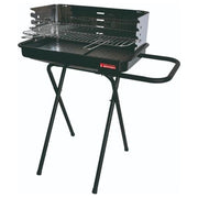 Sandrigarden SG 53-35 Barbecue a Carbonella Griglia Acciaio Cromato Regolabile in 4 Posizioni Paravento in Acciaio Inox Superficie Cottura 53x35 cm Altezza 84 cm colore Nero