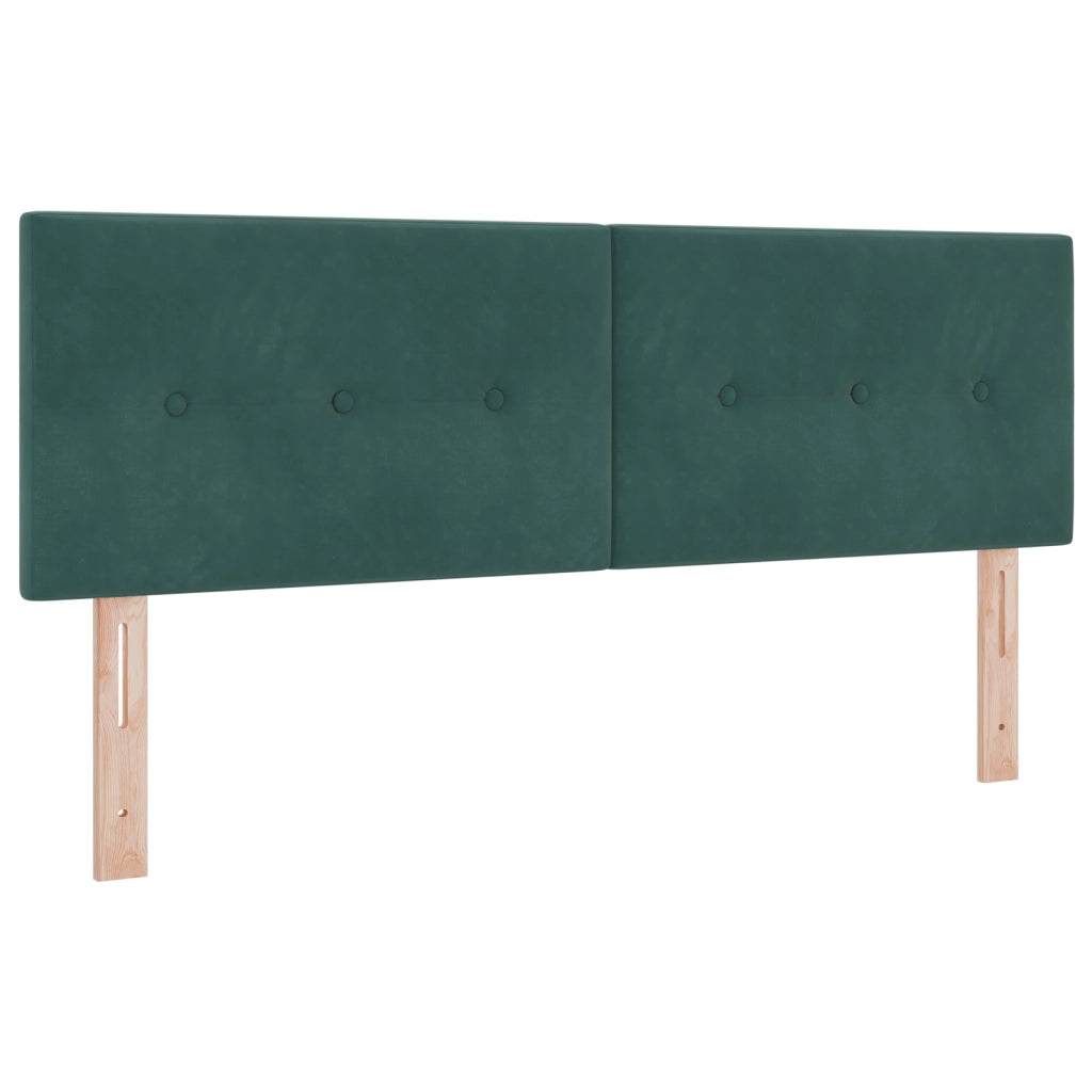 Letto A Rete con Materasso Verde Scuro 160x200 cm Velluto