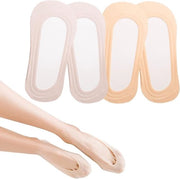 Calze senza vista Plus | 4 paia Calze senza vista | Bambini bassi tagliati | Strisce antiscivolo in silicone | Scarpe da ginnastica & Stivali | Pantofole | Naturale & Rosa