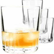 Set di 4 bicchieri KADAX per whisky, succhi di frutta e bevande, 280 ml, in vetro spesso.
