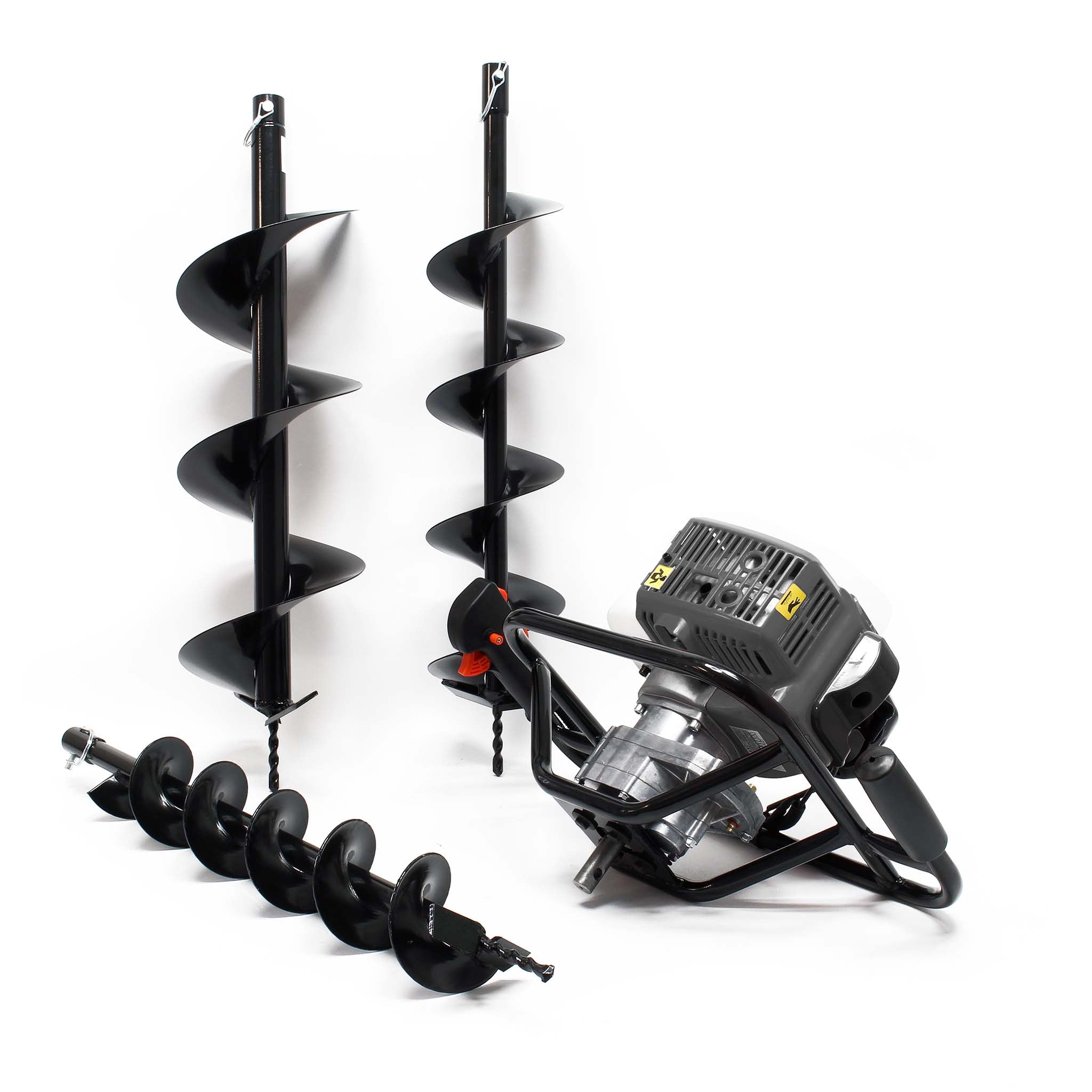 Mototrivella a benzina, motore a 2 tempi di 3 CV e punte elicoidali Ø100mm, 150mm e 200mm