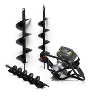 Mototrivella a benzina, motore a 2 tempi di 3 CV e punte elicoidali Ø100mm, 150mm e 200mm