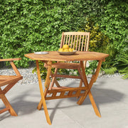 Tavolo da Giardino Pieghevole 90x75 cm Legno Massello di Acacia 319672
