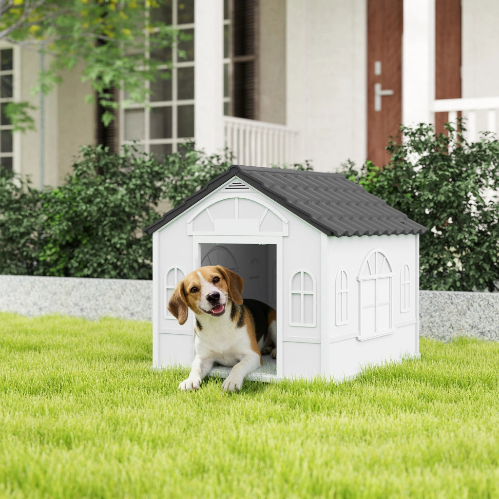 Casetta per Cani ¨C zephmum ¨C Grigio e Bianco 65x75.7x63 cm