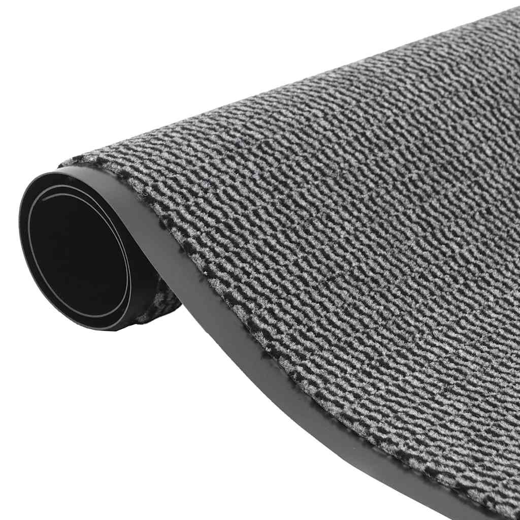 Zerbino antiscivolo resistente per ingresso 90 x 120 cm assorbe umidità e sporco stile moderno realizzato in PP antracite 02_0058098