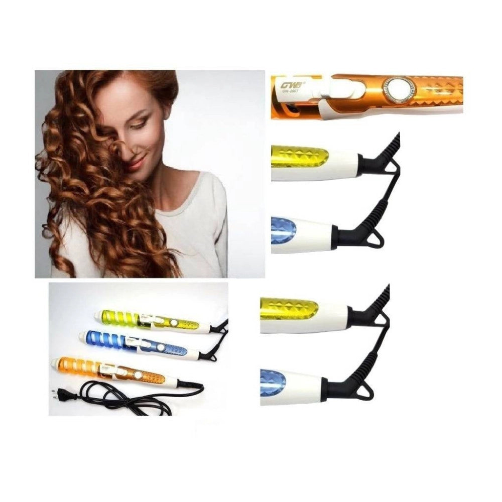 Trade Shop - Piastra Arricciacapelli Professionale Ferro A Spirale Riscaldamento Ceramica Ptc -