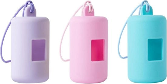 Otturatore di Sacchetti per Cane - Plastica Leggera - Fissaggio con Cinturino - Dispensatore Portatile per Viaggi - Escursioni - Parco - Esterno - Accessorio per Gite con il Cane