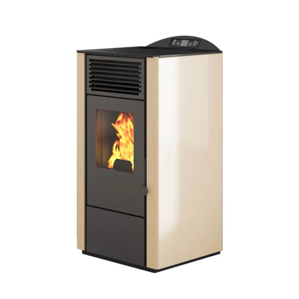 Stufa A Pellet Lory 9 Kw Avorio Scarico Post.Super.Con Telecomando - Eva Calor
