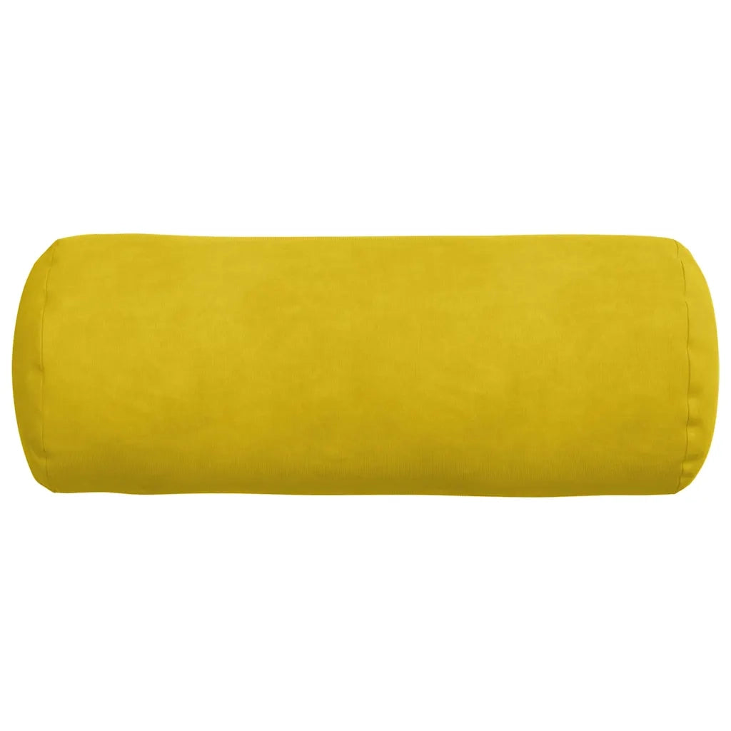 Cuscini a rullo 2 pcs Giallo Ø 15 x 40 cm Tessuto in Cords