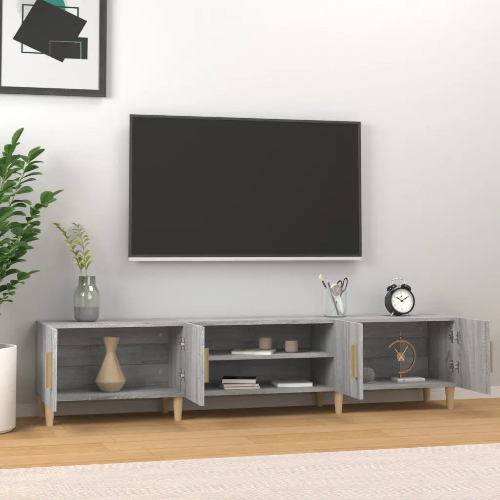 Mobile TV-Credenza TV-Console TV Grigio Sonoma 180x31,5x40 cm in Legno Multistrato 795948