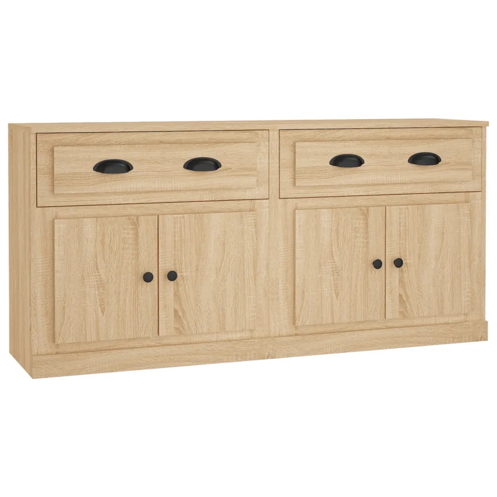vidaXL Credenze 2 pz Rovere Sonoma in Legno Multistrato