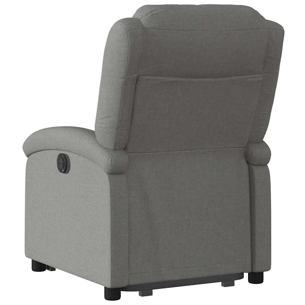 Poltrona Alzapersona Reclinabile Grigio Scuro in Tessuto 3204165