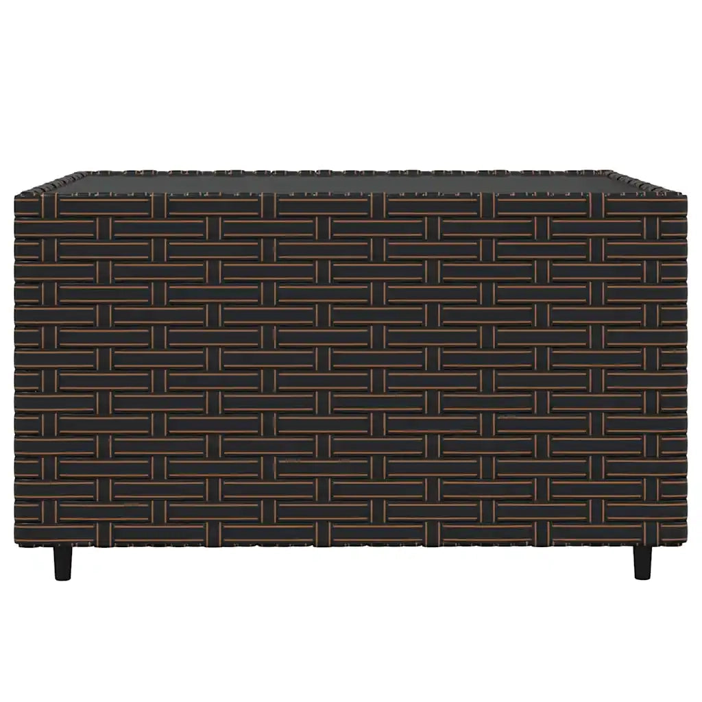 Set Mobili da Giardino 3 pz con Cuscini in Polyrattan Marrone CFW6593995