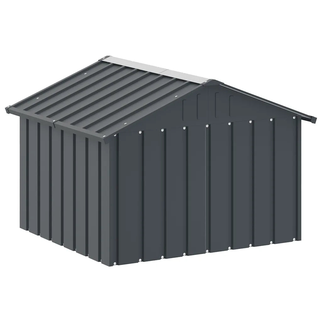 Casetta per Cani Antracite 116,5x103x81,5 cm Acciaio Zincato 171540