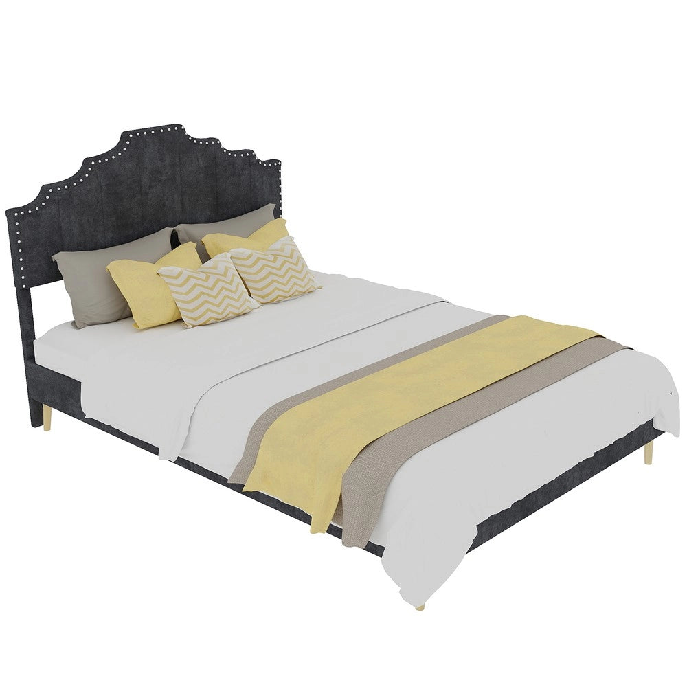 Letto Contenitore Imbottito ¨C Xylo ¨C Grigio 140x200