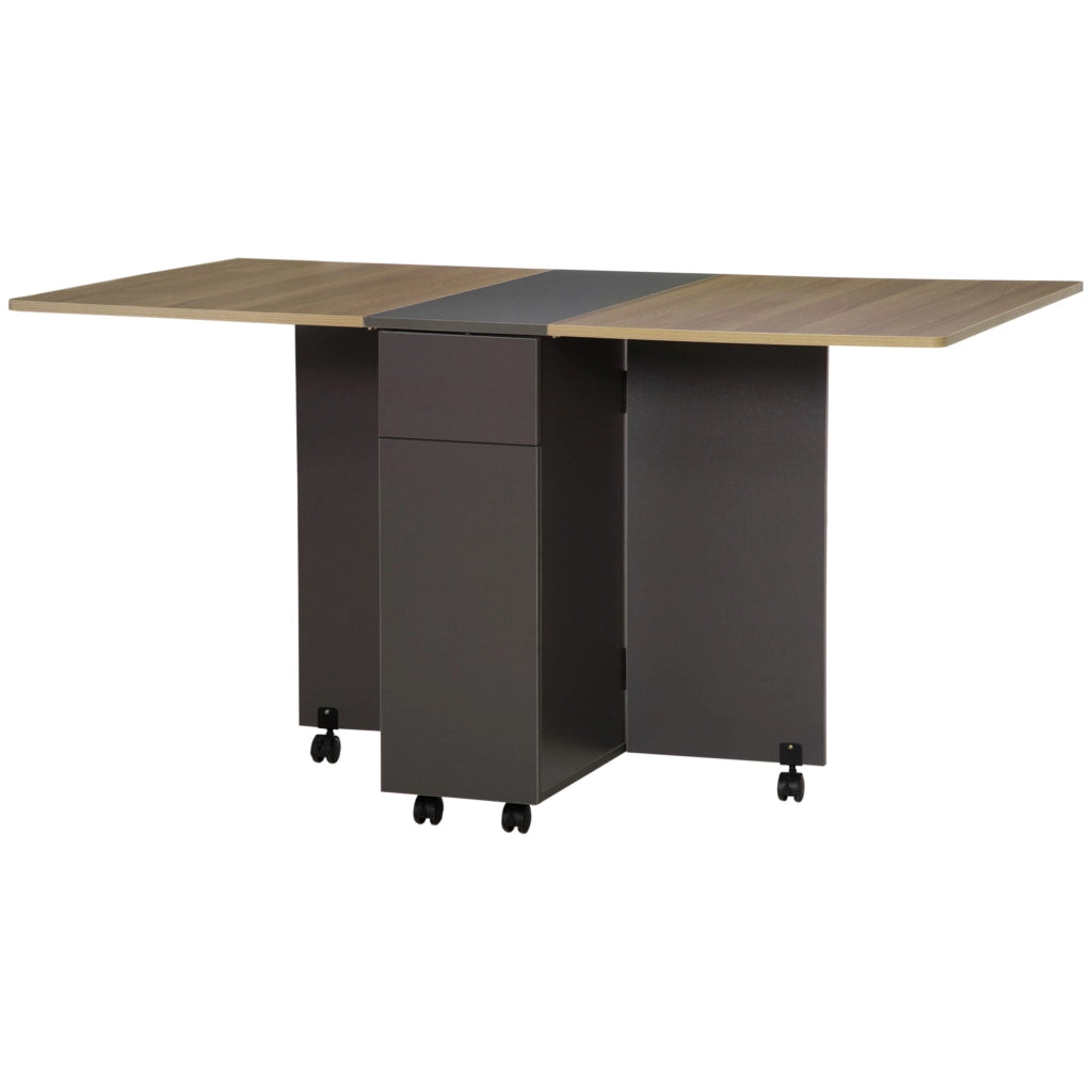 Tavolo da pranzo allungabile pieghevole con cassetti ¨C zephmum ¨C 140x76x76 cm
