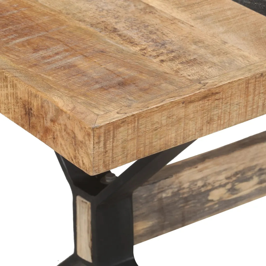 Tavolo da Pranzo 160x80x76 cm in Legno Massello di Mango Grezzo cod mxl 8797