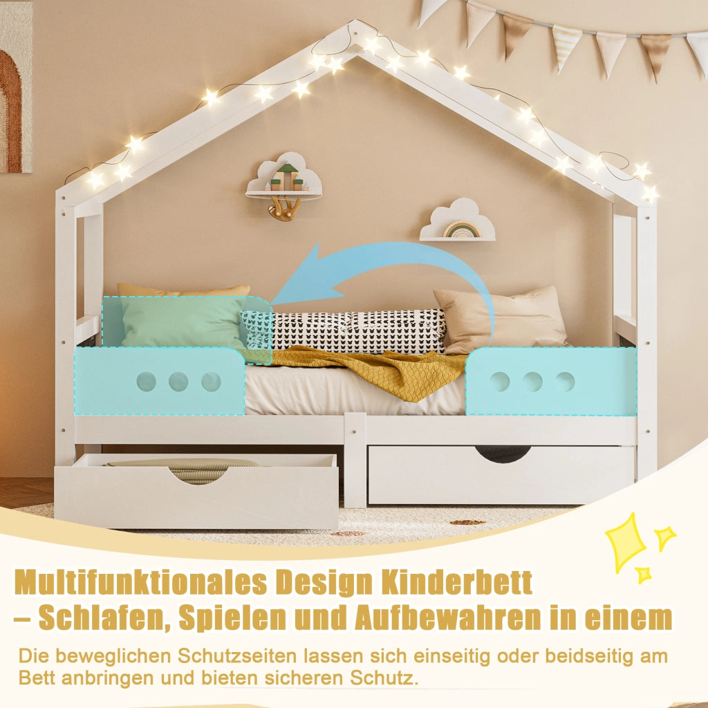 letto per bambini legno bianco 95 x 207;5 cm
