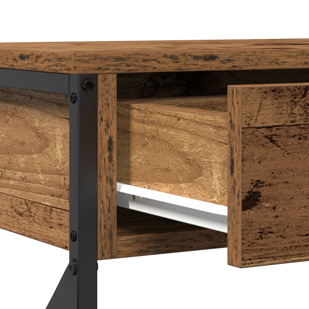 Tavolo Consolle con cassetto Legno vecchio 100 x 28 x 75 cm 863527