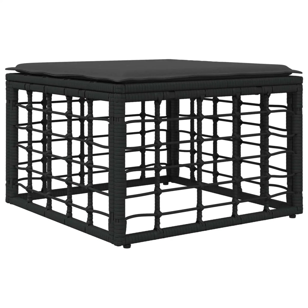 Set Divano da Giardino 6 pz Nero e Grigio scuro polyrattan 3437867