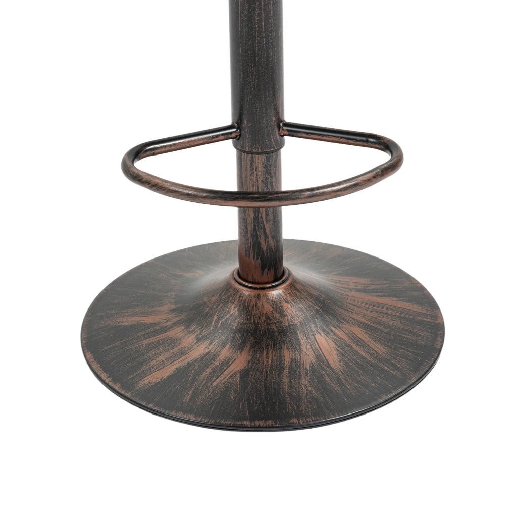 Set di 2 sgabelli da bar girevoli con altezza regolabile; in rattan e lino grigio; 49x48x89-109 cm