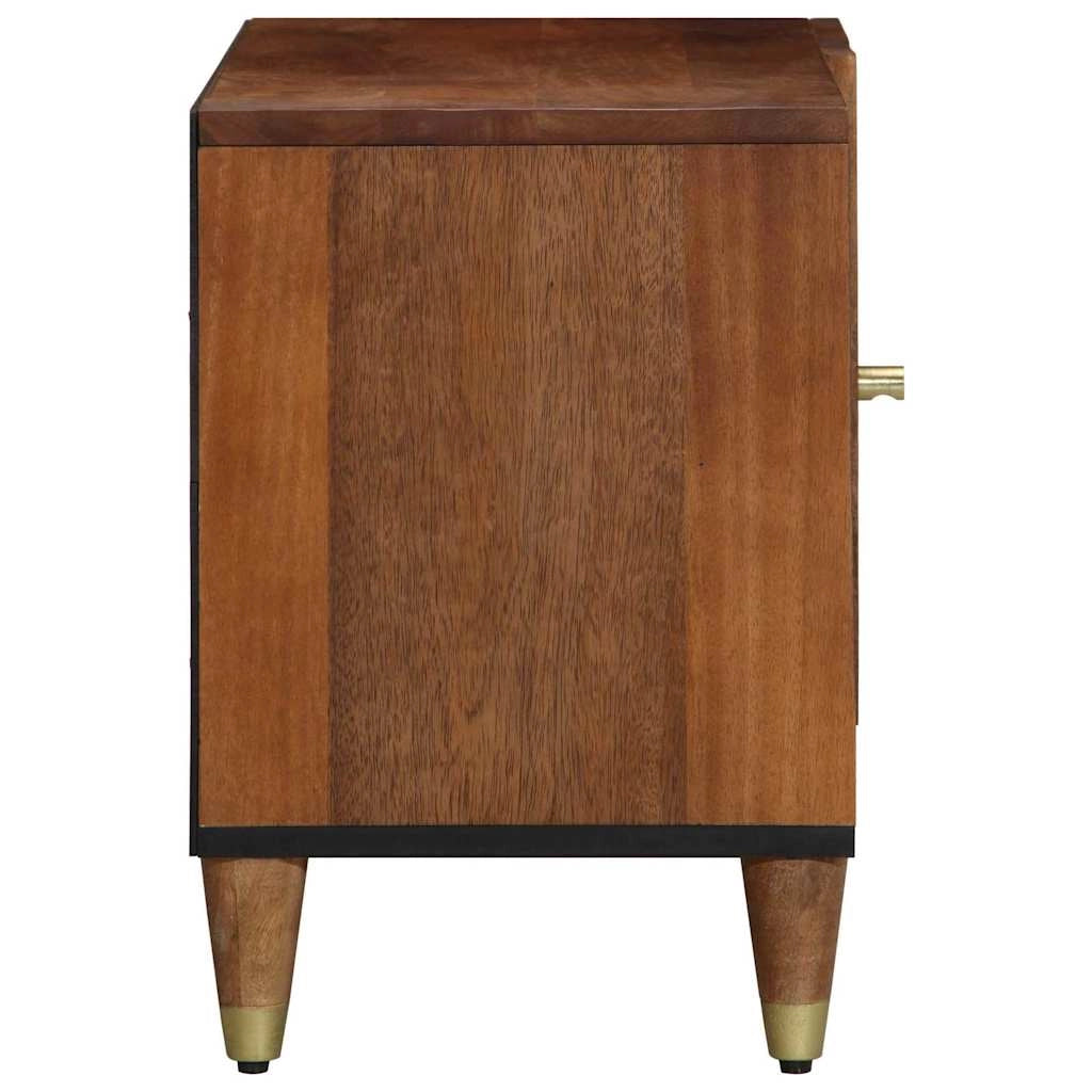 Mobile TV dal design moderno con contenitore 80 x 33 x 46 cm in legno massello di mango marrone miele 02_0057874