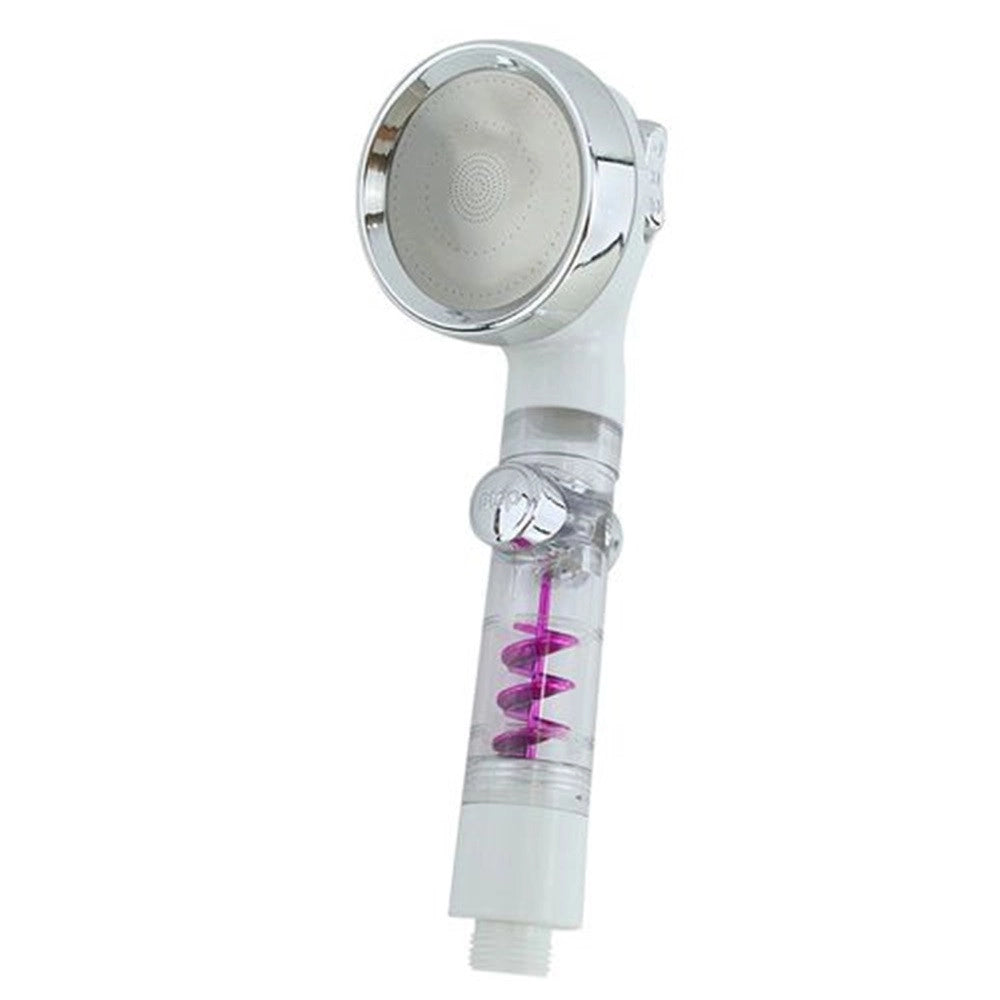 Trade Shop - Doccetta Soffione Doccia Bagno Con Pulsante Stop Multigetto Ventola A Spirale 87534 -