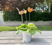 Decorazioni per Giardino in Metallo - 3 Pezzi - Decorazioni per Uccelli - Dimensioni 12 cm x 30 cm - Robuste e Durature - Ideale per Balcone e Giardino