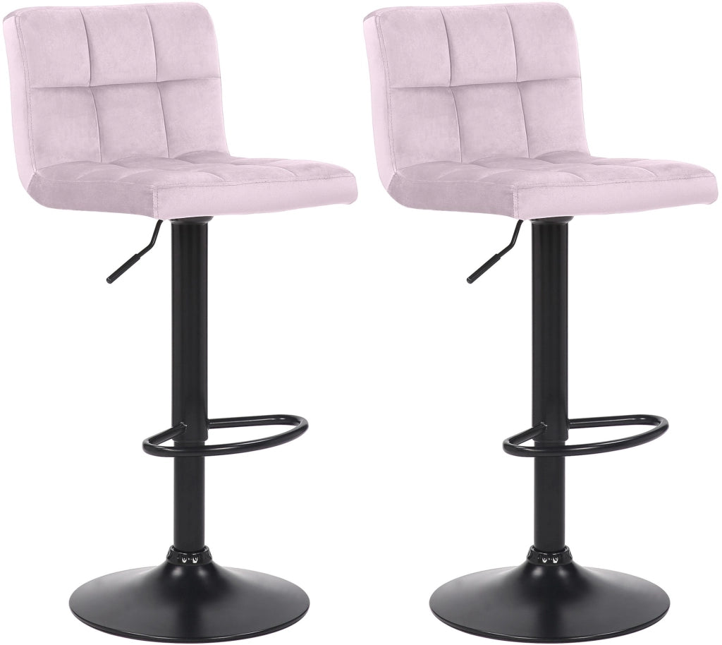 Set di 2 sgabelli bar Feni in velluto Rosa