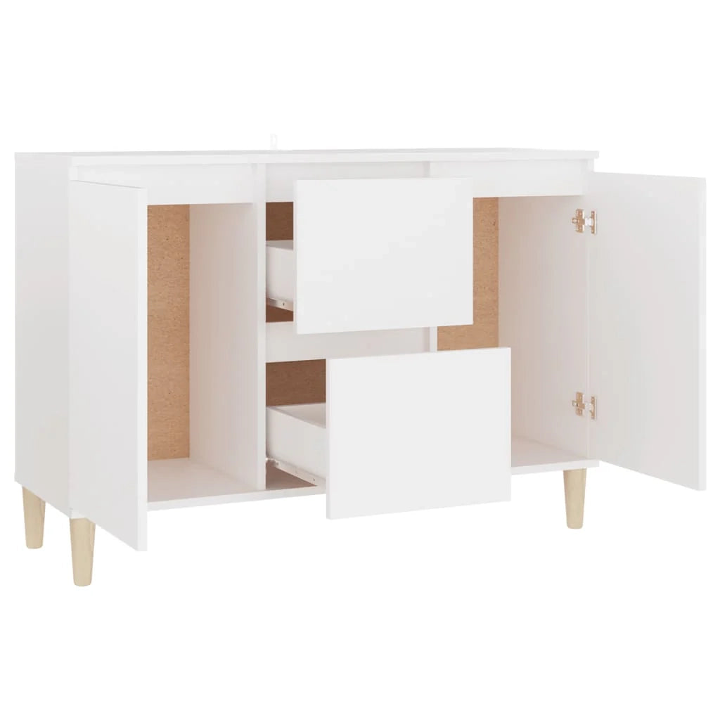 Buffet credenza cassettiera armadio mobile contenitore organizer per cucina soggiorno salotto 101 x 35 x 70 cm legno ingegnerizzato bianco 02_0030172