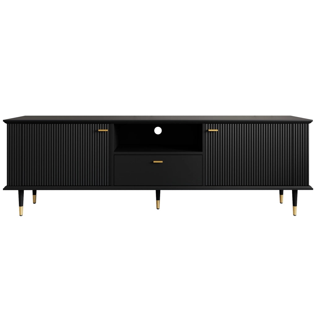 Mobile TV con 2 ante; 1 nicchia aperta e 1 cassetto; cerniere soft-close; per soggiorno; 170 × 36 × 54 cm