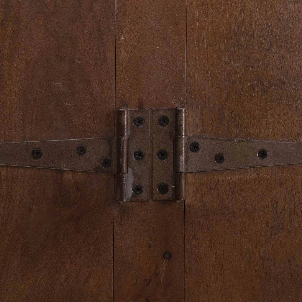 Tavolino cassaSgabello in legno marrone 76x76x45h